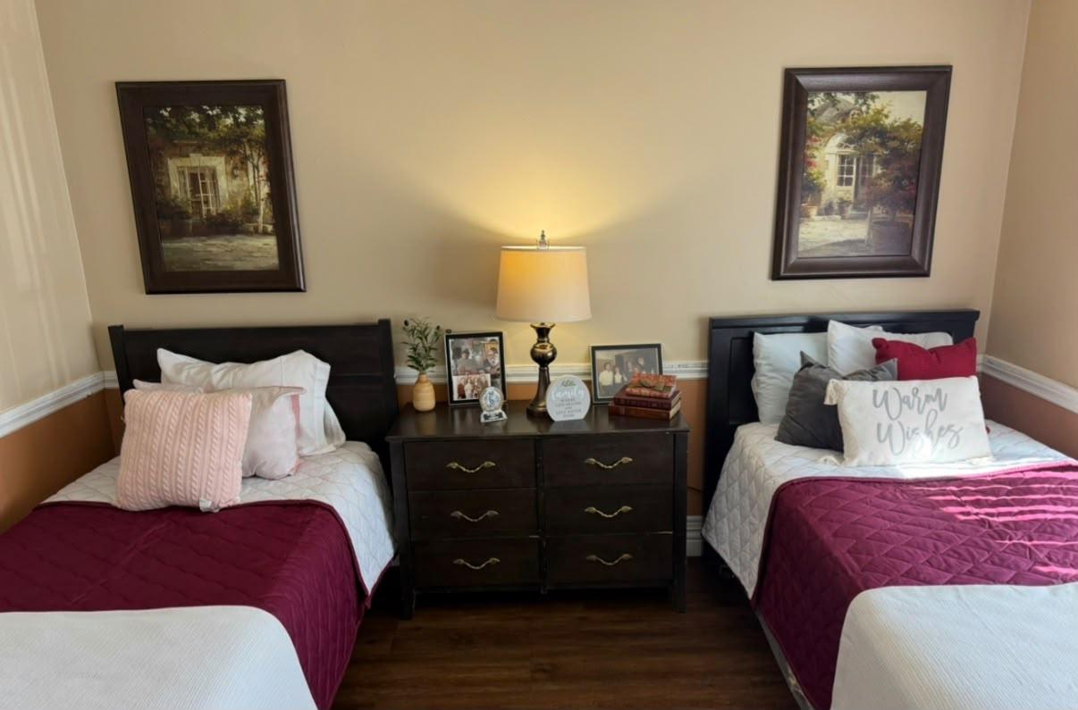 A comfortable, homelike bedroom
